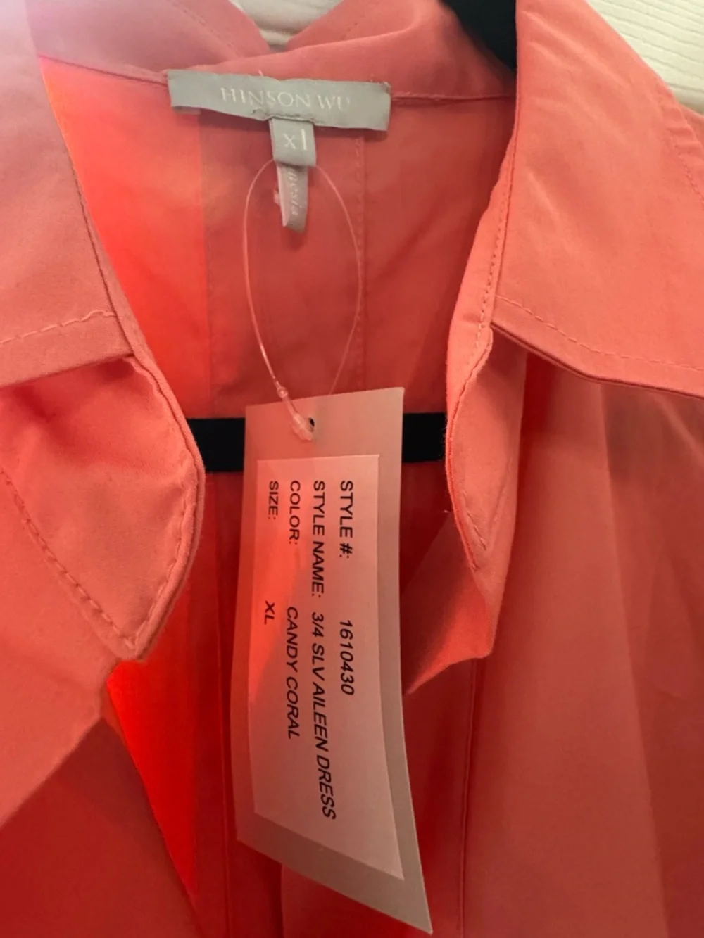 HINSON WU Coral Pink Midi Shirt Dress - Women